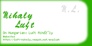 mihaly luft business card